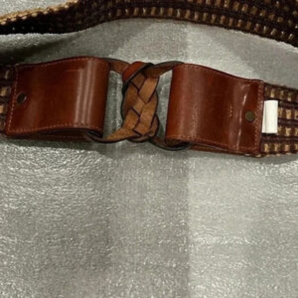 Woven Stretch Waist Belt with Brown Leather Accents - Women - Picture 4 of 6